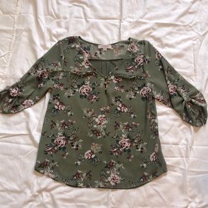 Floral 3/4 Sleeve Blouse